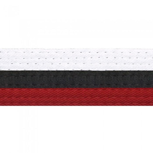 BOLD LOOK HALF/HALF BELTS WITH STRIPE-WHITE/RED/BLACK-1